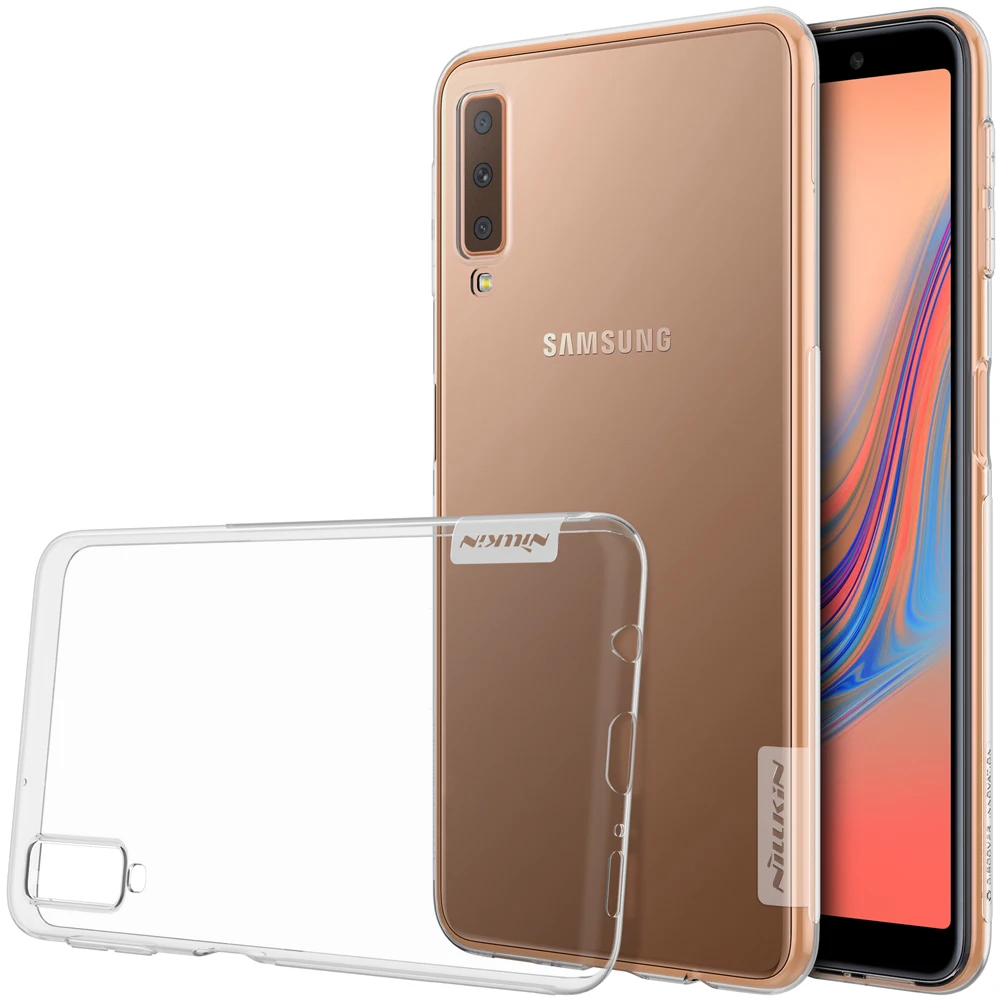 Мягкий чехол для samsung Galaxy A7 A750F Nillkin серии Nature прозрачный ТПУ чехол с рисунками samsung A7 чехол