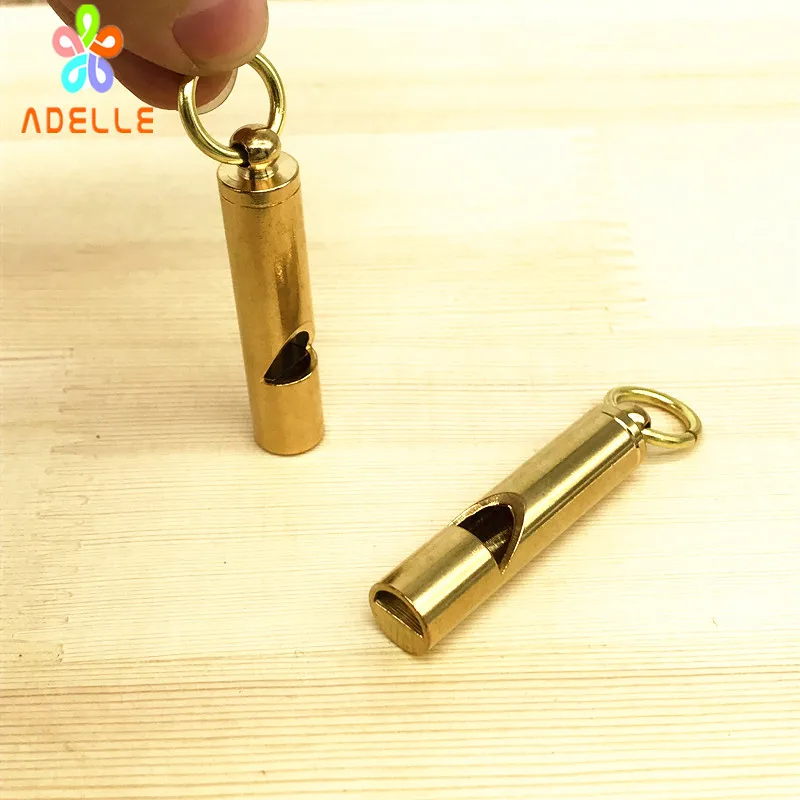 Свисток ручной работы из твердой латуни с раздельным кольцом 5 шт.|solid brass split