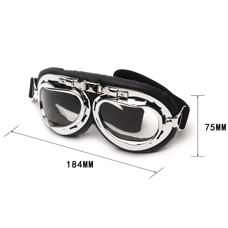 Шлем трикликс стимпанк хром мотоциклетные летные защитные очки винтажные пилот