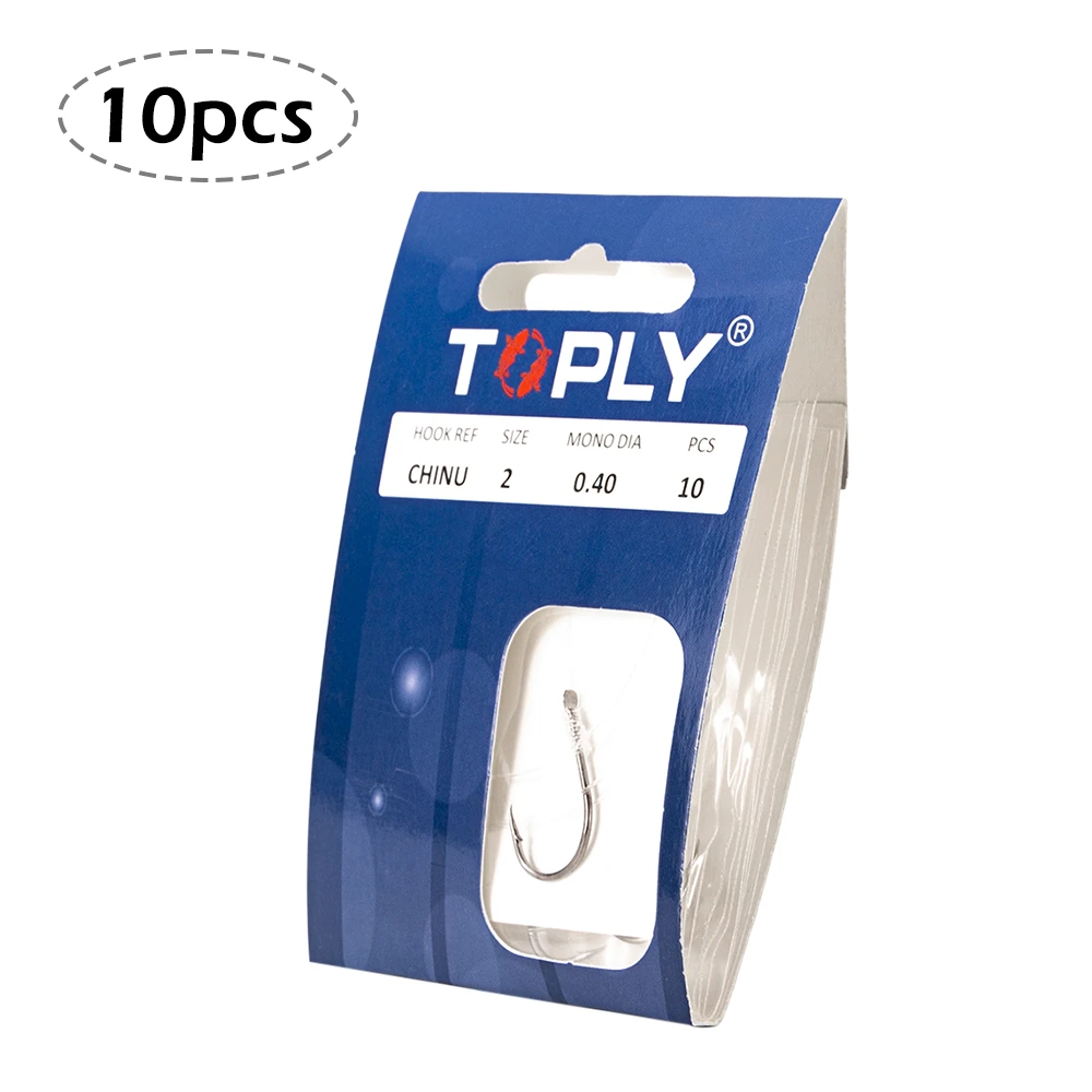 Рыболовные крючки TOPLY 10 шт./лот 2 # 8 с леской из высокоуглеродистой стали бородкой