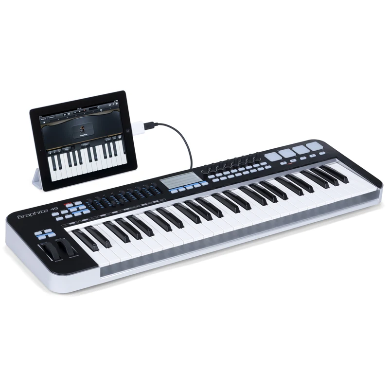 Профессиональный midi контроллер клавиатуры Samson graphite 49 полувзвешенный функция|samson