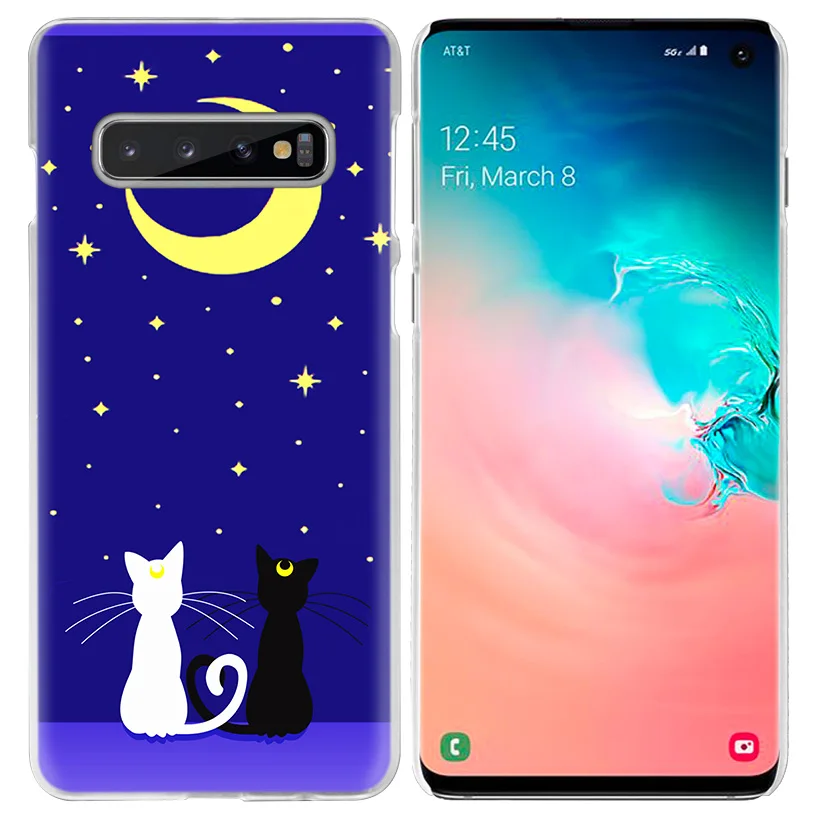 Чехол с принтом "Сейлор Мун" для samsung Galaxy S10 5G S10e S9 S8 M30 M20 M10 J4 J6 плюс J8 Note 8 9 прозрачный жесткий чехол для телефона с рисунком из аниме для девочек