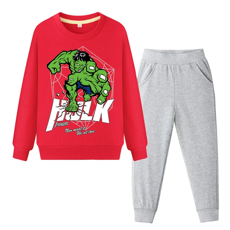 Children Cartoon Print Clothes Suit Boys Hulk Coat+Pant Clothing Sets Girls Pink Casual Tracksuit Kids Sports Costume Set WL067 | Детская