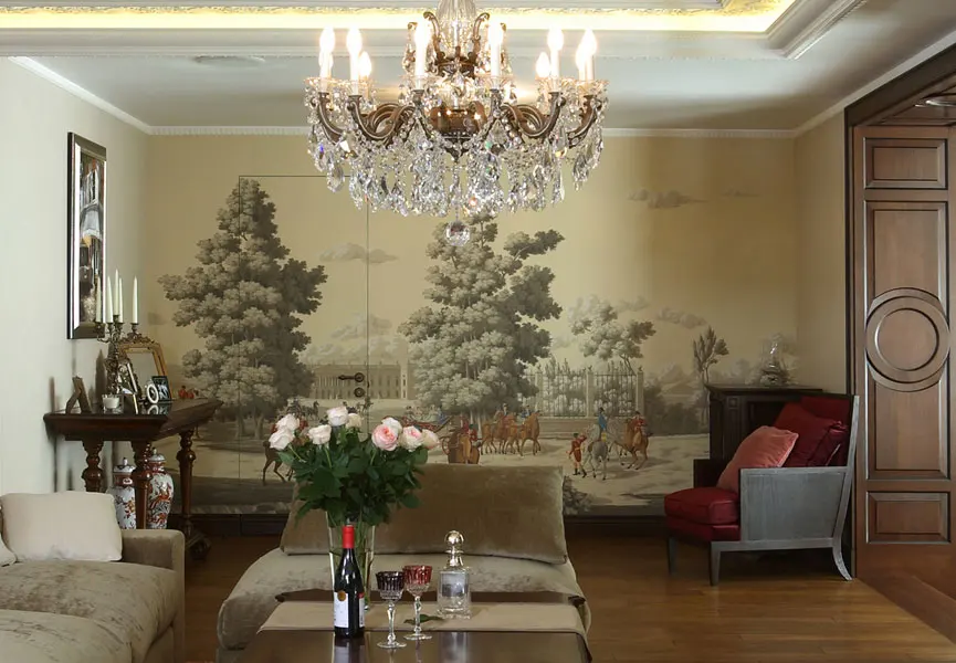 Индивидуальные элегантные западные Картины расписанные вручную обои картина