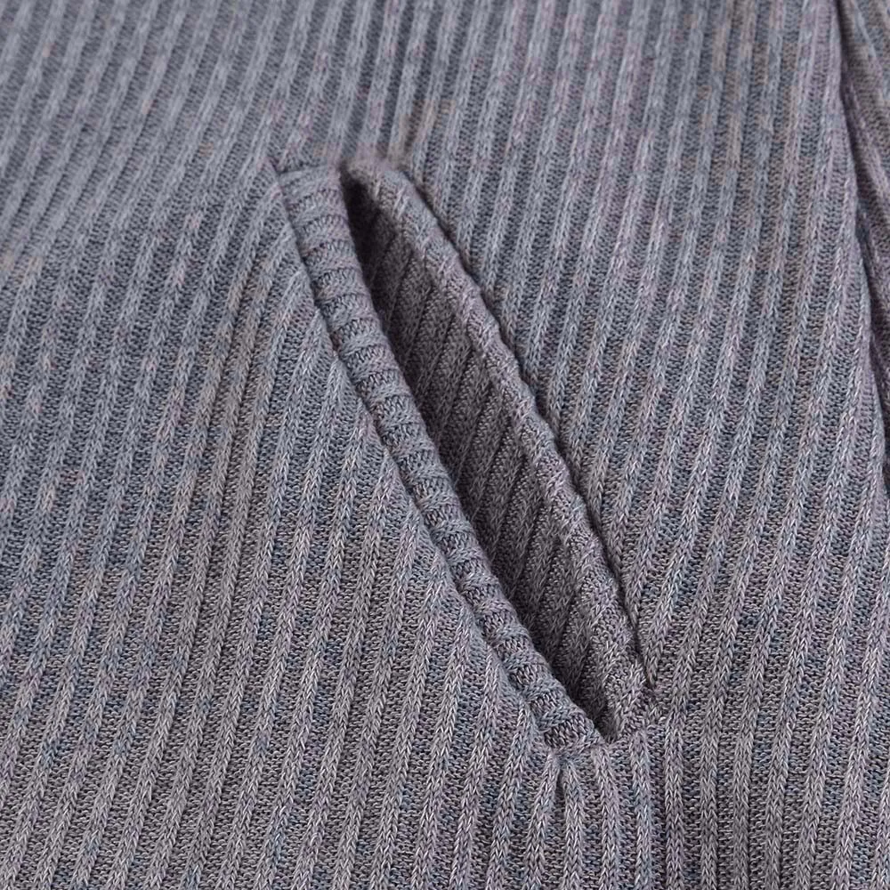 Зимнее женское однотонное трикотажное платье с круглым вырезом | Женская одежда