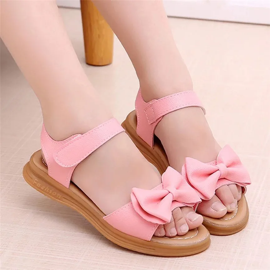 Школьная обувь для девочек 2018 детские сандалии с бантом новорожденных