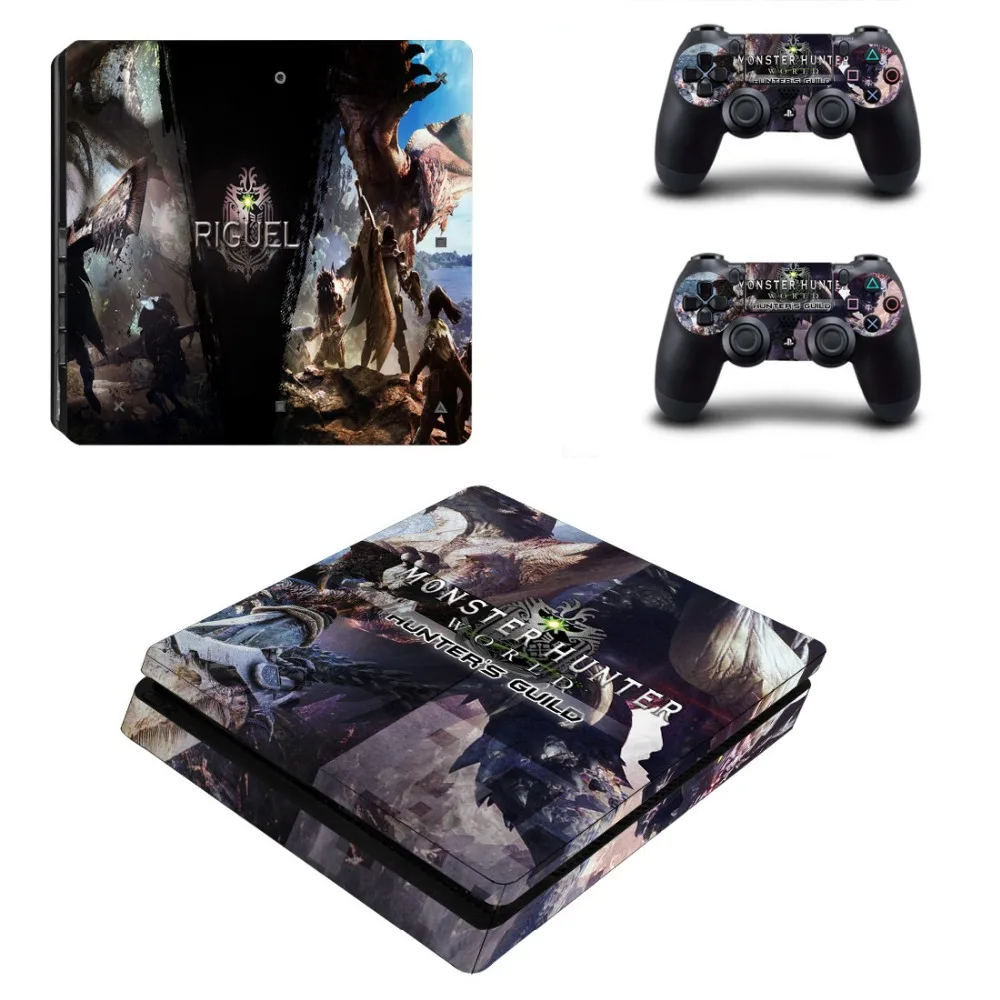 Наклейки виниловые для консоли и контроллеров PS4 PlayStation 4 Slim | Электроника