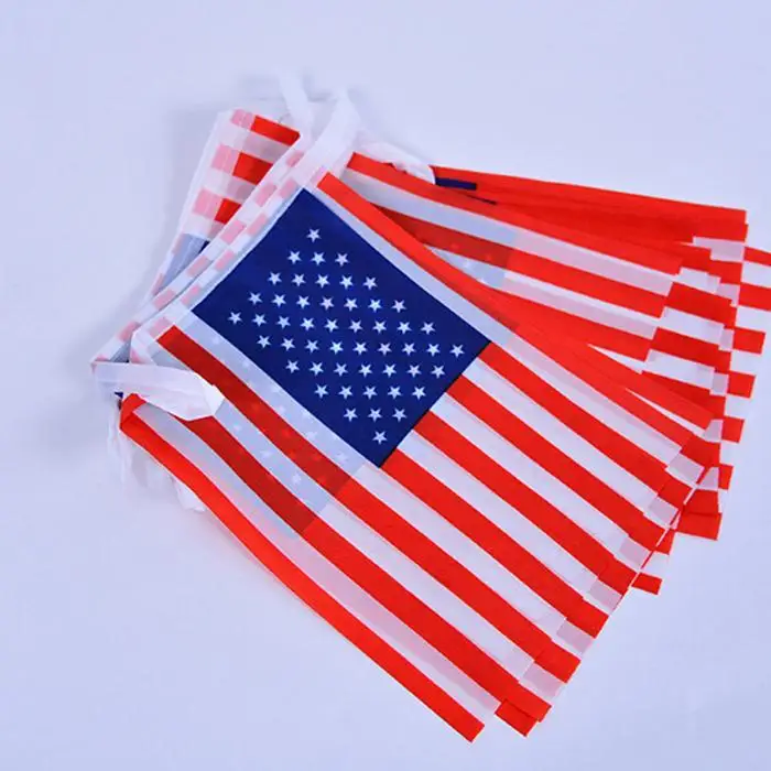 Американский флаг гирлянда бандаж многоцветная прямоугольная подарок украшение