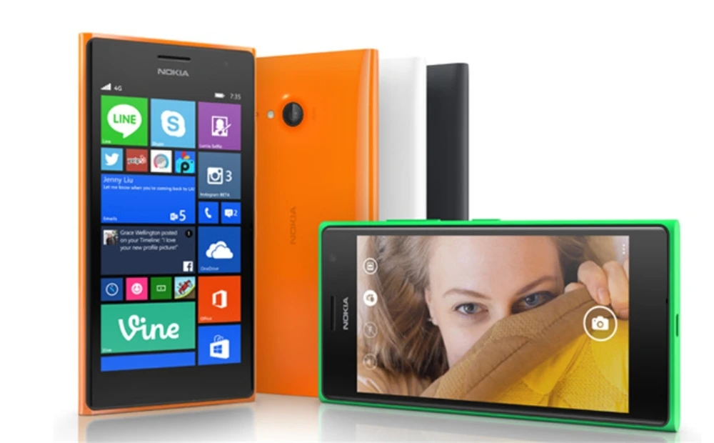 Разблокированный телефон Nokia Lumia 735 четырехъядерный 4,7 дюйма 1 ГБ ОЗУ 8 Гб ПЗУ LTE 4G 6,7 МП камера microsoft Windows телефон