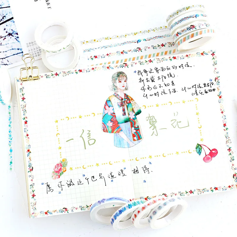 26 растений цветов Акварельная живопись декоративная клейкая лента маскирующая