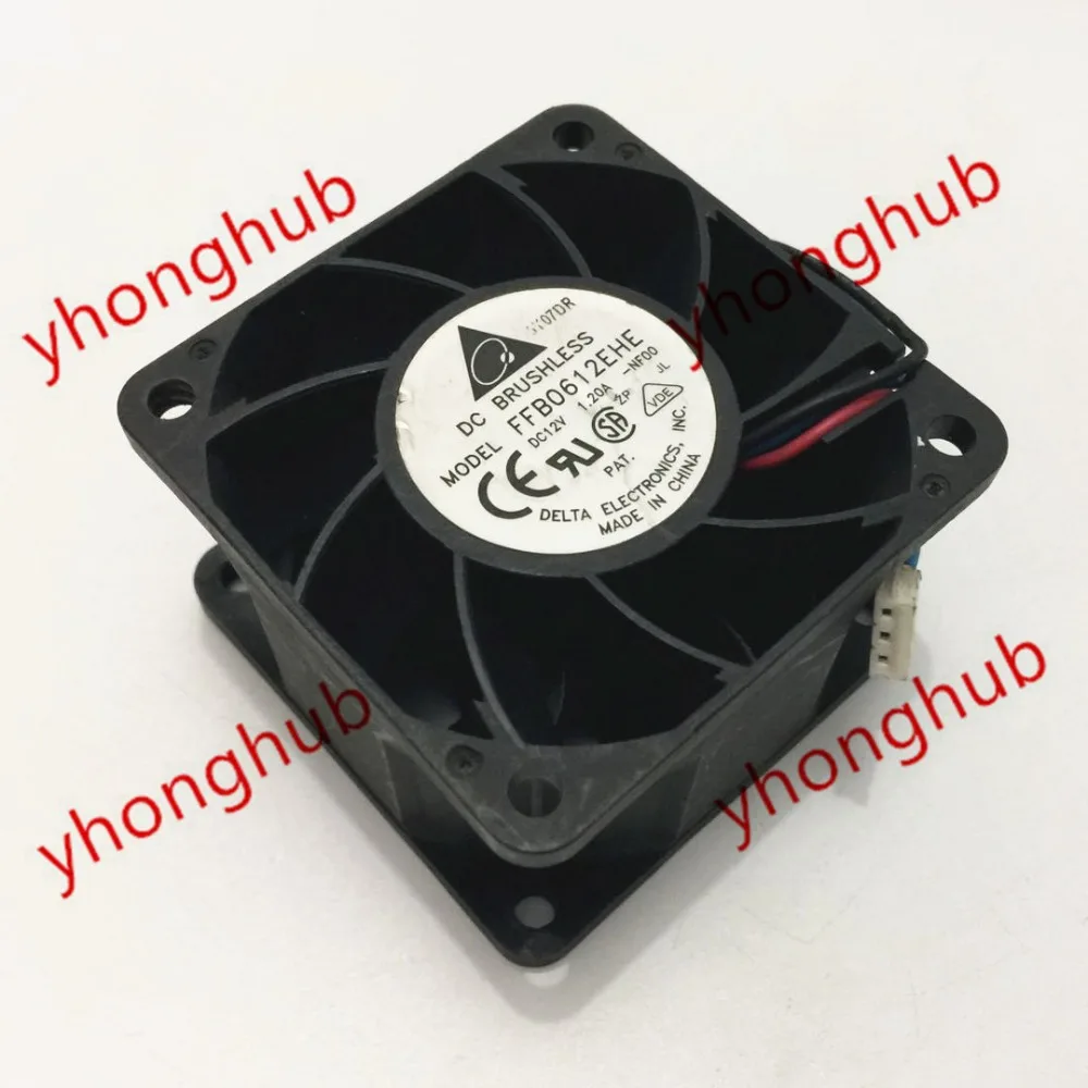 Вентилятор охлаждения сервера Delta Electronics FFB0612EHE NF00, 12 В постоянного тока, 1,20 А, 60x60x38 мм