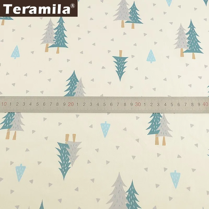 Teramila Telas Trees дизайн 100% хлопчатобумажная саржевая ткань измерительная сделай сам