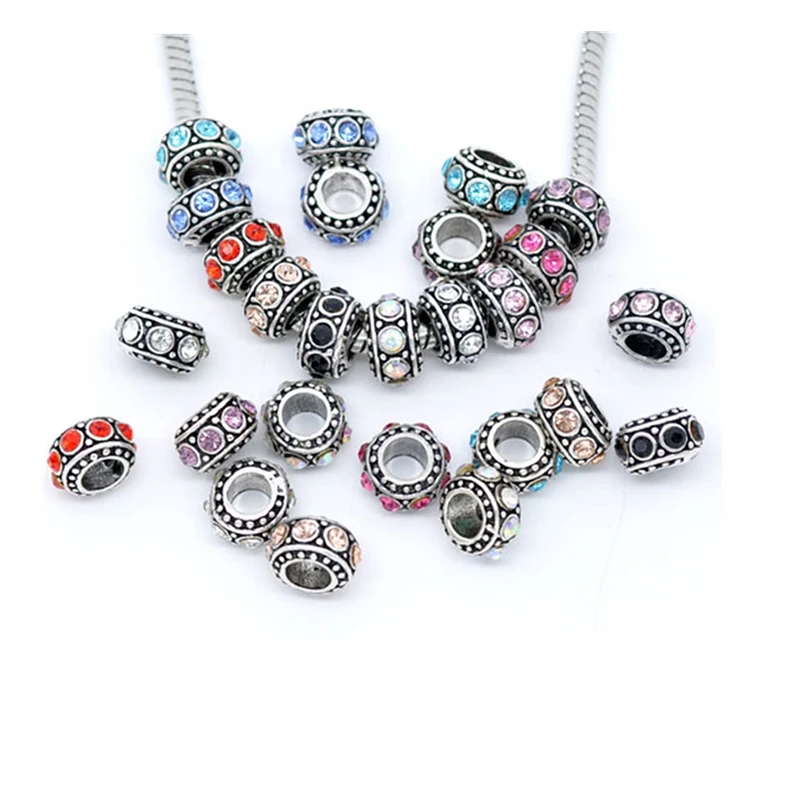 Doreenbeads/розница смешанный бисер серебристого цвета со стразами подходит для