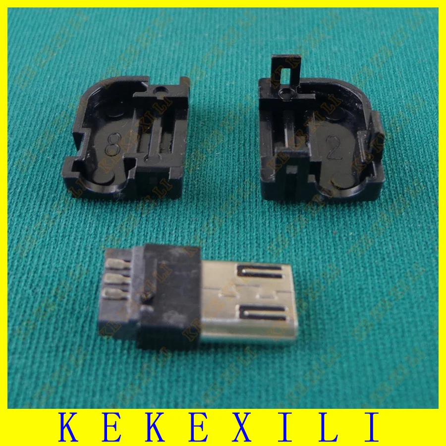 200 шт./лот Правый ангел 90 градусов Micro USB 2 0 Сварка из трех частей переходник гнездо