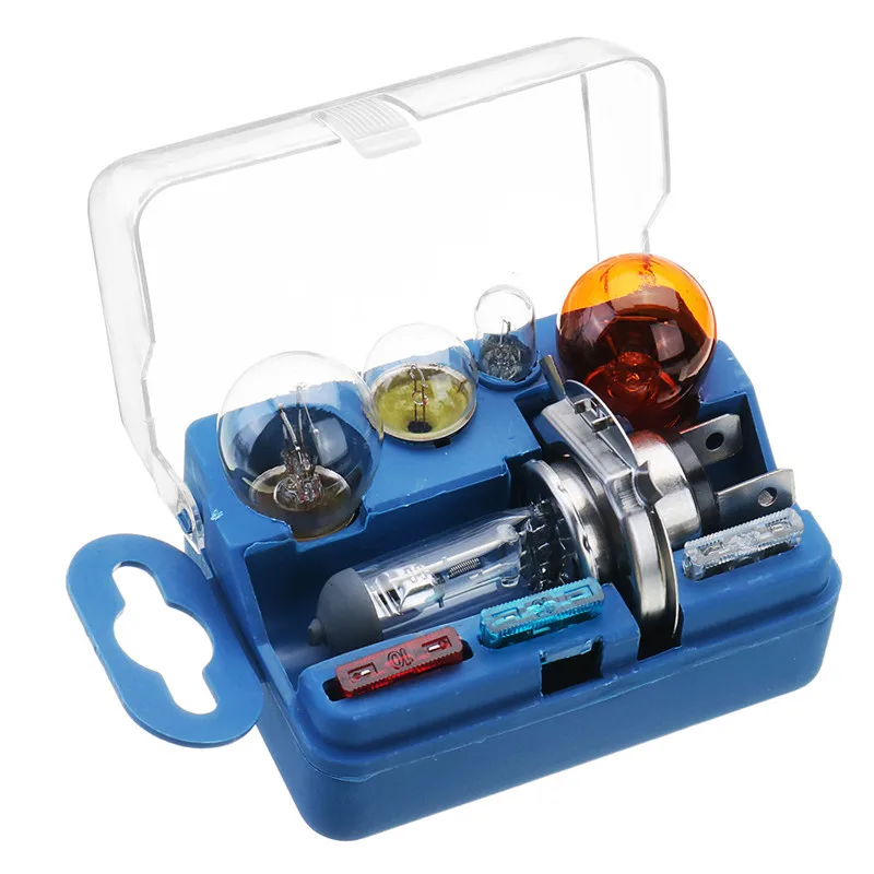 Горячая 8 шт. набор аварийного освещения галогенной лампы для автомобиля H4 1156 1157 G18 фары Противотуманные фары Запасной комплект с 10А 15A 20A предохранители