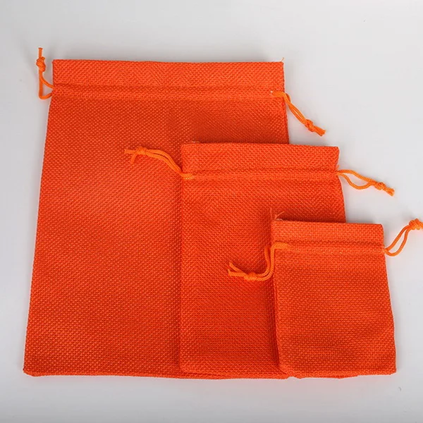 Orange Yellow 7x9/10x14/15x20 см 5 шт. льняная Хлопковая Сумка для подарков с завязками сумка серый оранжевый цвет регулируемые модные сумочки для ювелирных украшений - Цвет: Orange Yellow