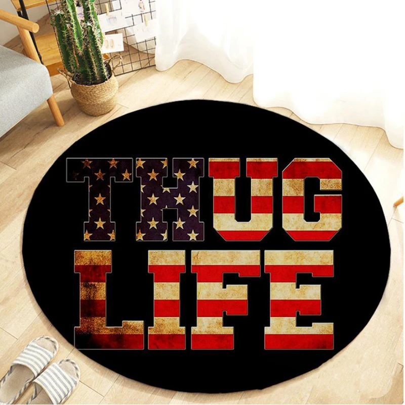 Мексиканская Тортилла с надписью thuglife печатный круглый офисный ковер для