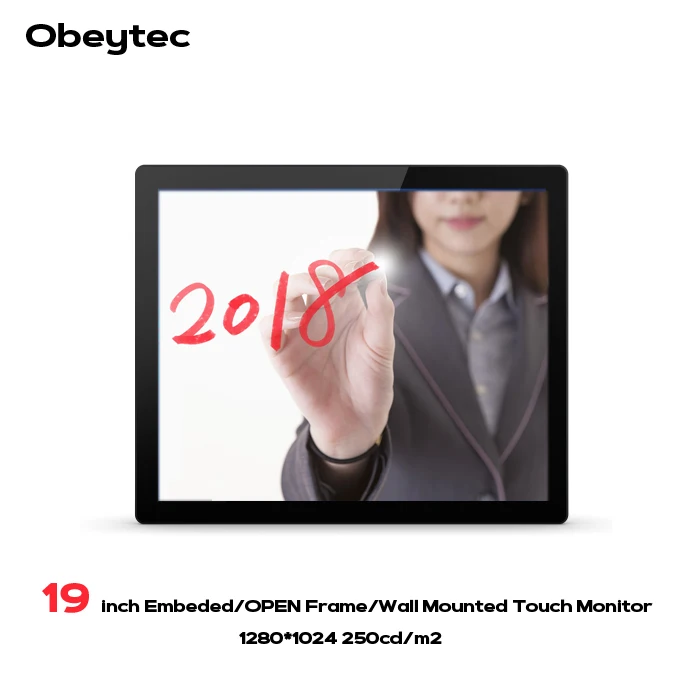 Obeytec 19 &quotIP65 ATM Photobooth LCD промышленный емкостный сенсорный монитор с открытой