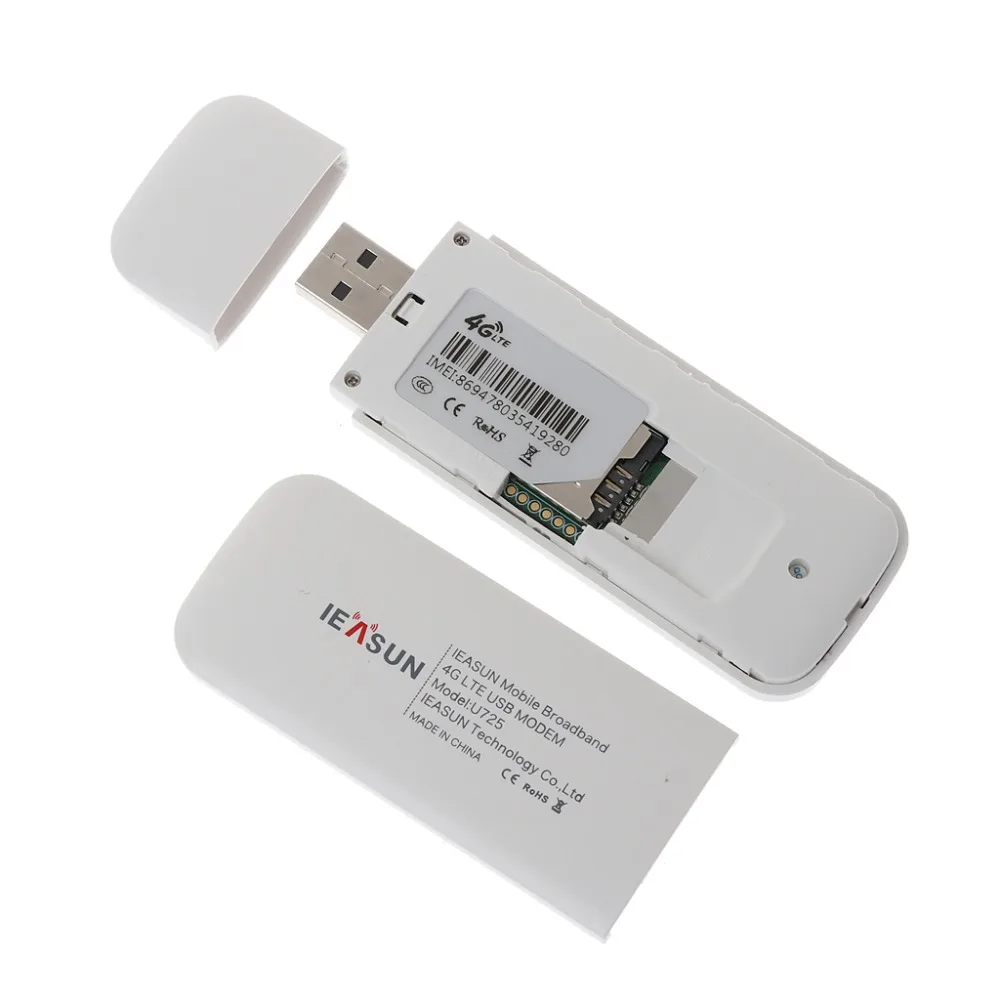 Портативный 4G LTE FDD 150 Мбит/с USB флешка SIM модем 4G беспроводной сетевой адаптер с TF sim-картой без WiFi U725
