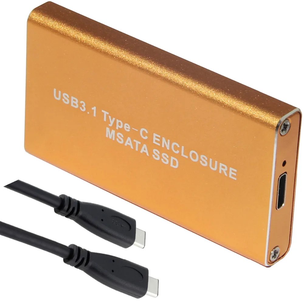 10 ГБ/сек. USB 3 1 Type-C к mSATA SSD корпус USB3.1 Мини SATA жесткий диск адаптер Внешний HDD
