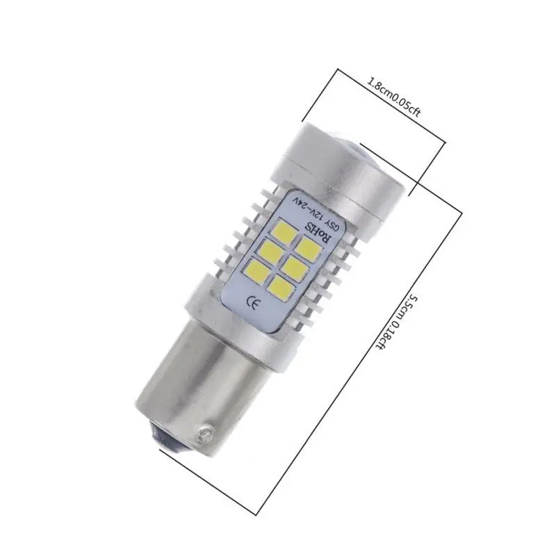 21 Вт светодиодный S25 BA15S 1156 P21W 3030 21SMD резервный обратный сигнал поворота Стоп DRL