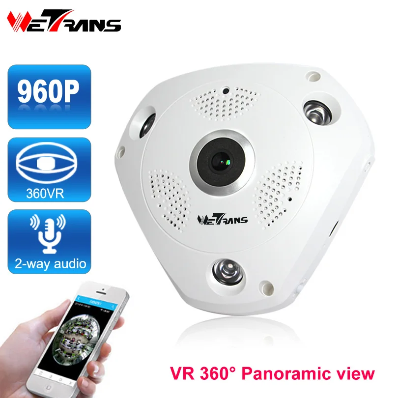 Очки виртуальной реальности VR 360 панорамный Wifi IP Камера сети 1.3MP 960 P HD с