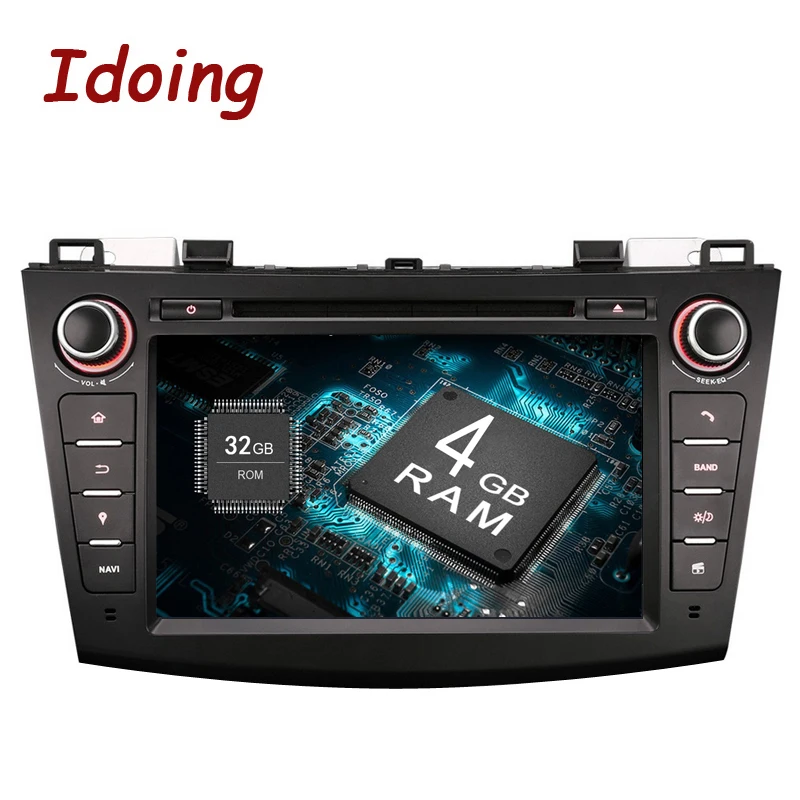 Idoing2Din для Mazda 3 рулевое колесо Android9.0 автомобильный DVD мультимедийный видео плеер HD
