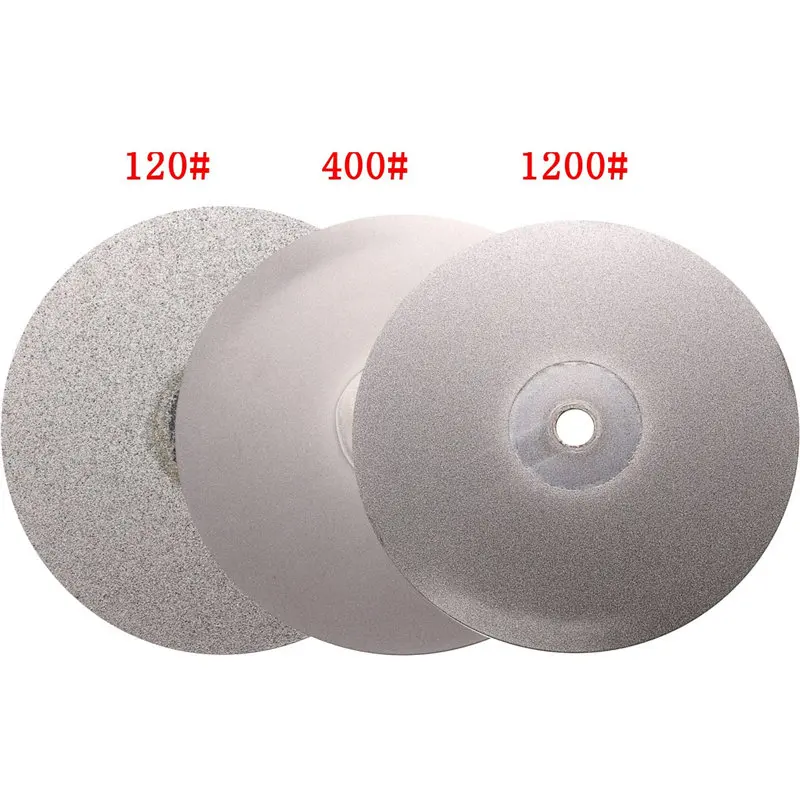 

6" Inch 150mm 3Pcs Diamond Grinding Wheel Grit 120# 400# 1200# Flat Lap Disk Wheel Grinding Pad Tool Power Tool Accessories