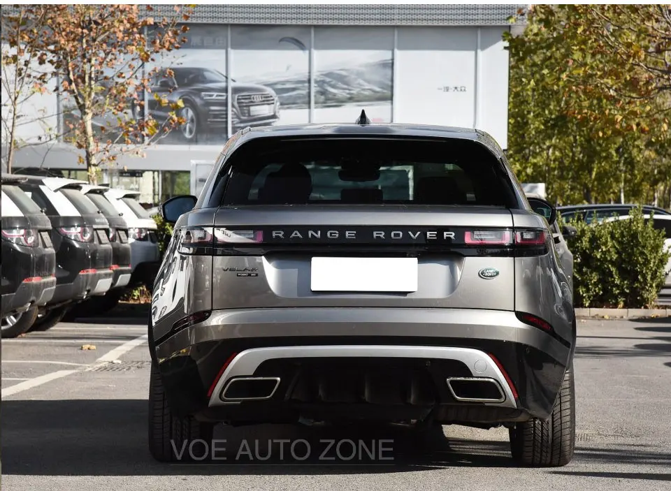 Velar серебристый/черный ABS пластик диффузор задний спойлер в комплекте для Land Rover Velar