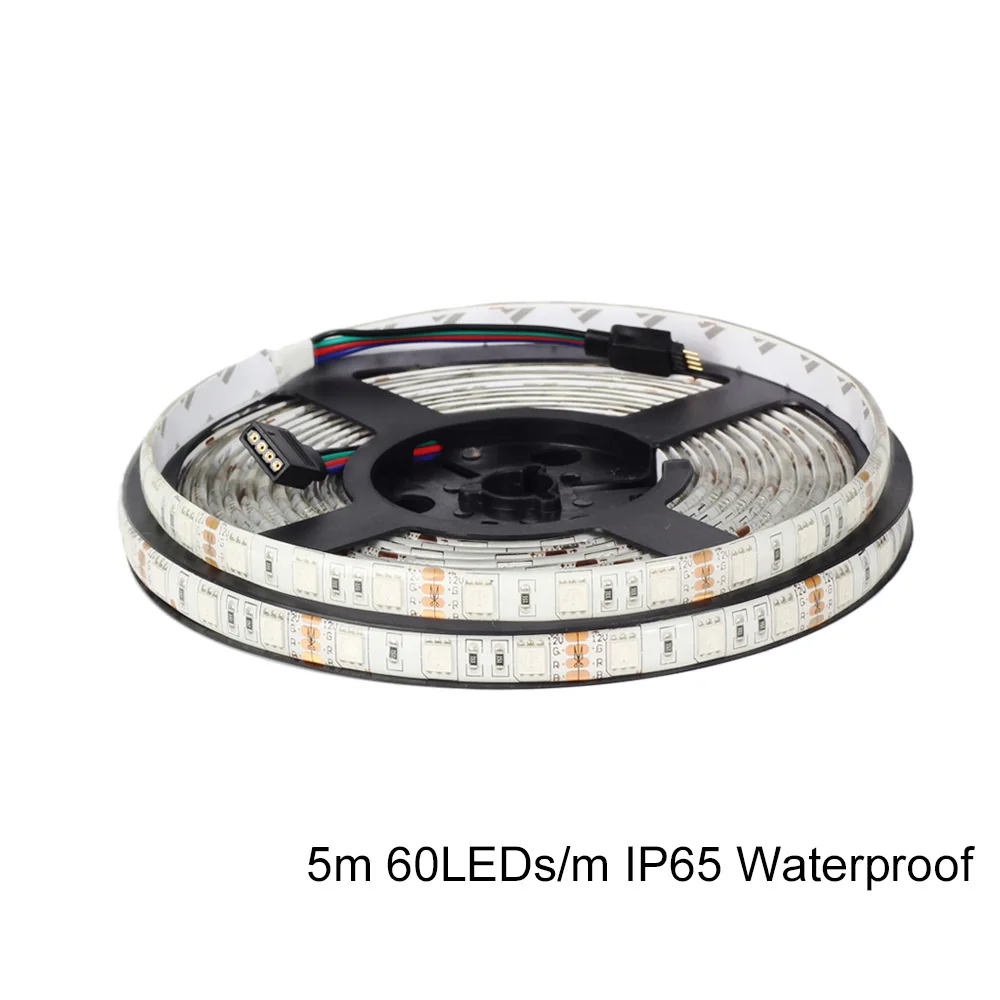 RGB Светодиодная лента 5050 SMD 5 м лампа гибкий водонепроницаемый Диод + 20 клавиш