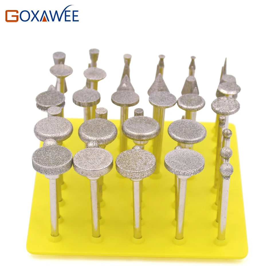 Набор сверл GOXAWEE Dremel комплект насадок с хвостовиком 3 мм для шлифования и