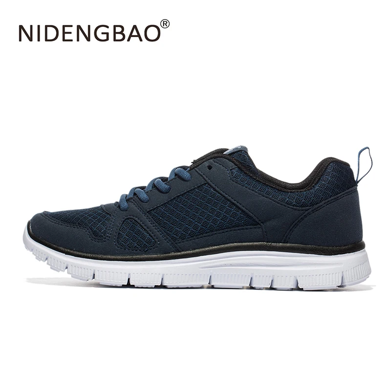 NIDENGBAO Running Shoes Sneakers Plug Size for Men Mesh Breathable Super Lightweight Sneakers Footwear Outdoor Athletic Shoes