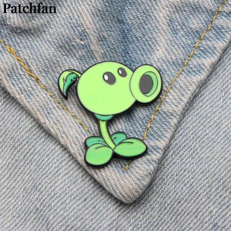 Patchfan Растения против Зомби мультфильм цинк булавка para рюкзак одежда для сумки рубашка шляпа insignia значки броши для мужчин и женщин A2037