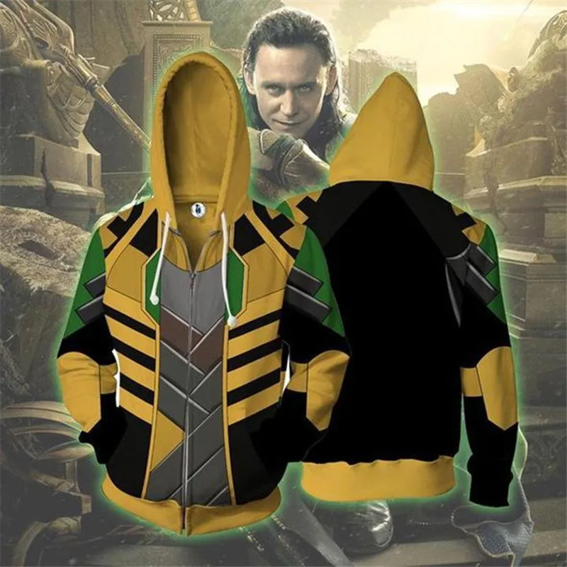 Толстовка с 3D принтом Endgame Loki свитшоты супергерой железный мантони Старк танос