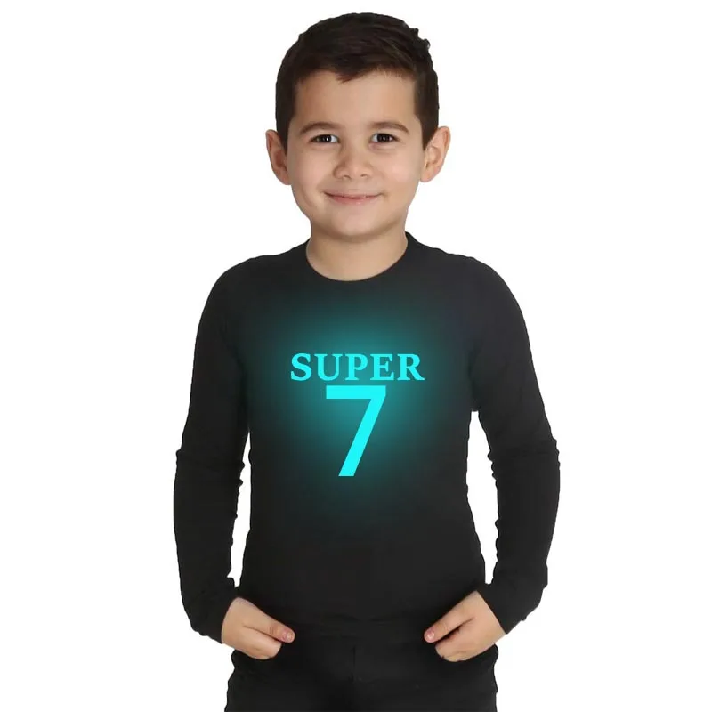 LYTLM Ronaldo/футболка детская одежда для мальчиков camiseta infantil, футболка Garcon, футболки для маленьких мальчиков топы для маленьких девочек, светящиеся в темноте, неоновые