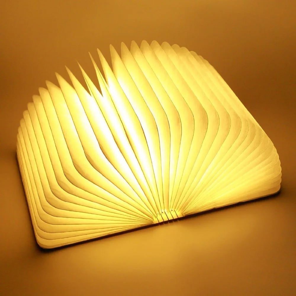 

Оригинальная Складная книга, фонарь с подзарядкой от USB, ночник 15x11x2,5 см, домашний декор, теплый белый свет