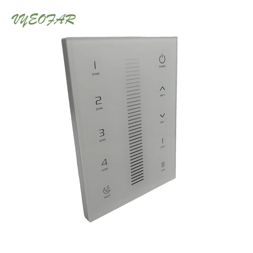 Светодиодный регулятор яркости UX5 стеклянная Сенсорная панель RF 2 4 ГГц DMX512