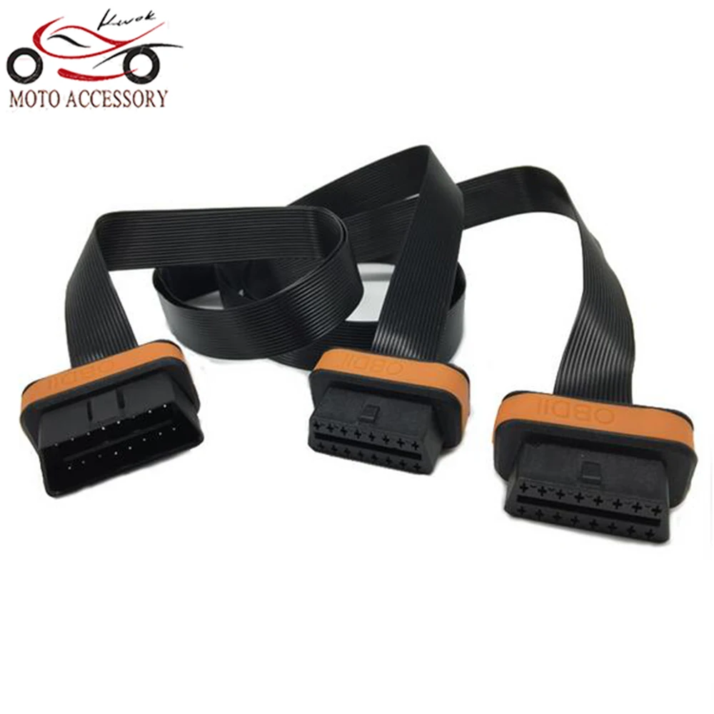 Новейший OBD OBD2 соединительный кабель 1 к 2 с плоской лапша линия удлинитель для Golo4