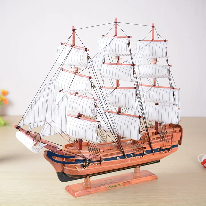 60 см Деревянный Парусный корабль большие поделки ручной работы