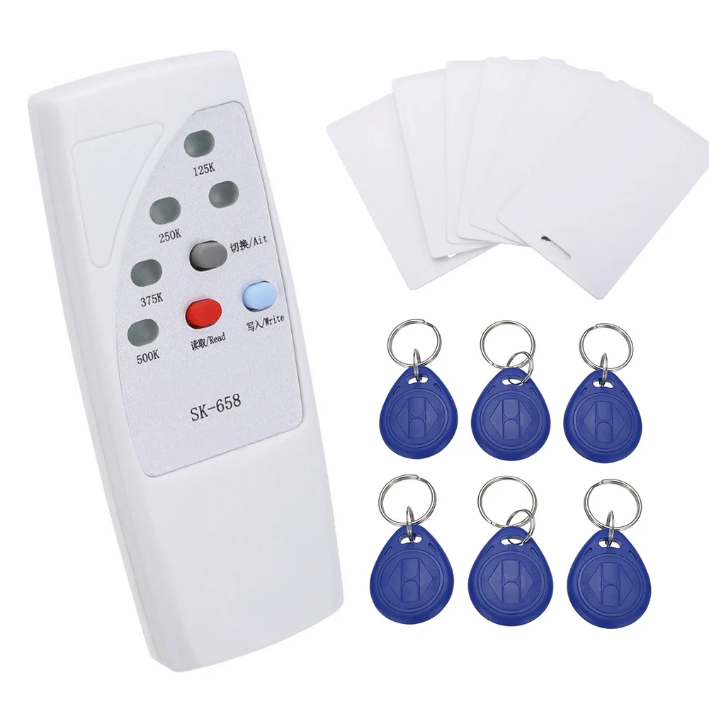 

13Pcs Handheld RFID ID Card Copier Reader Writer 6 Writable Tags+6 Cards Set Kit UY8