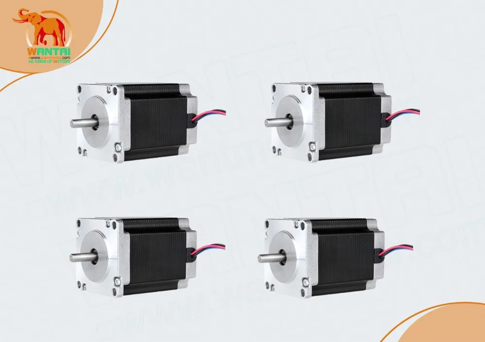 

4PCS 57BYGH633 Wantai Stepper Motor/Stepping motor, Nema 23 with 270oz-in, 3.0A, 78mm,6 leading wires CNC Engraver,