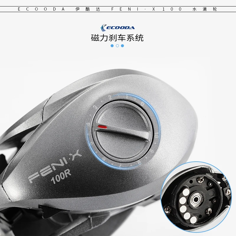 Катушка для заброса приманки Ecooda FENIX 100 9 + 1 шарикоподшипников круглая Для