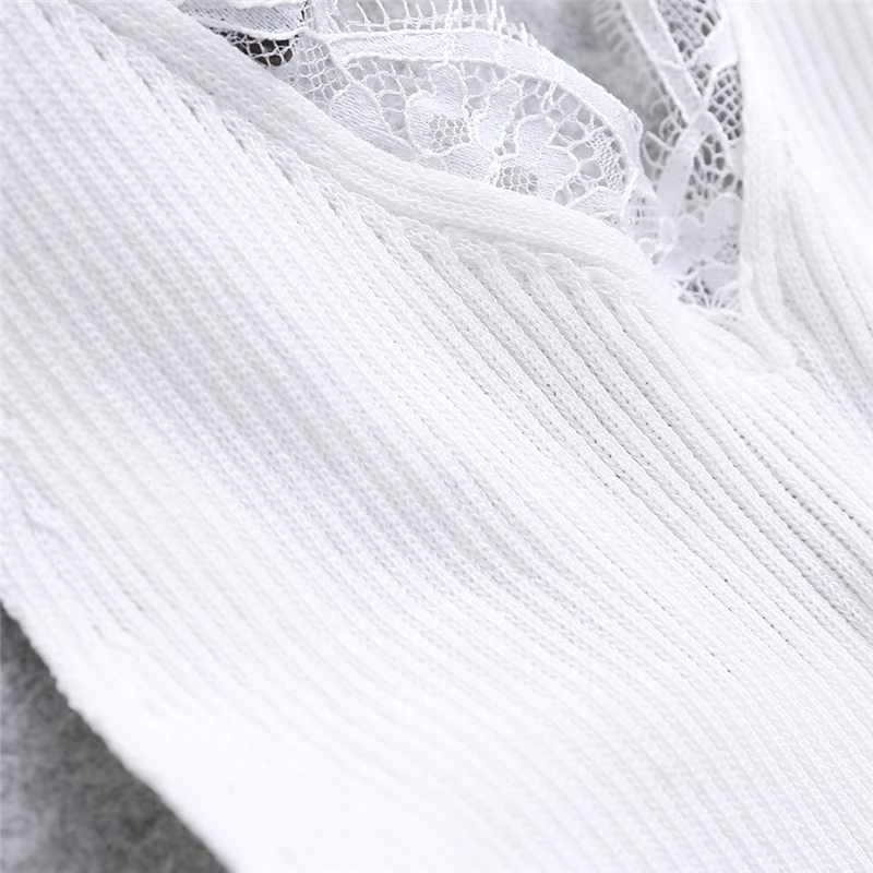 Сексуальный женский Гладкий Топ кружевной топ с двойным V образным вырезом