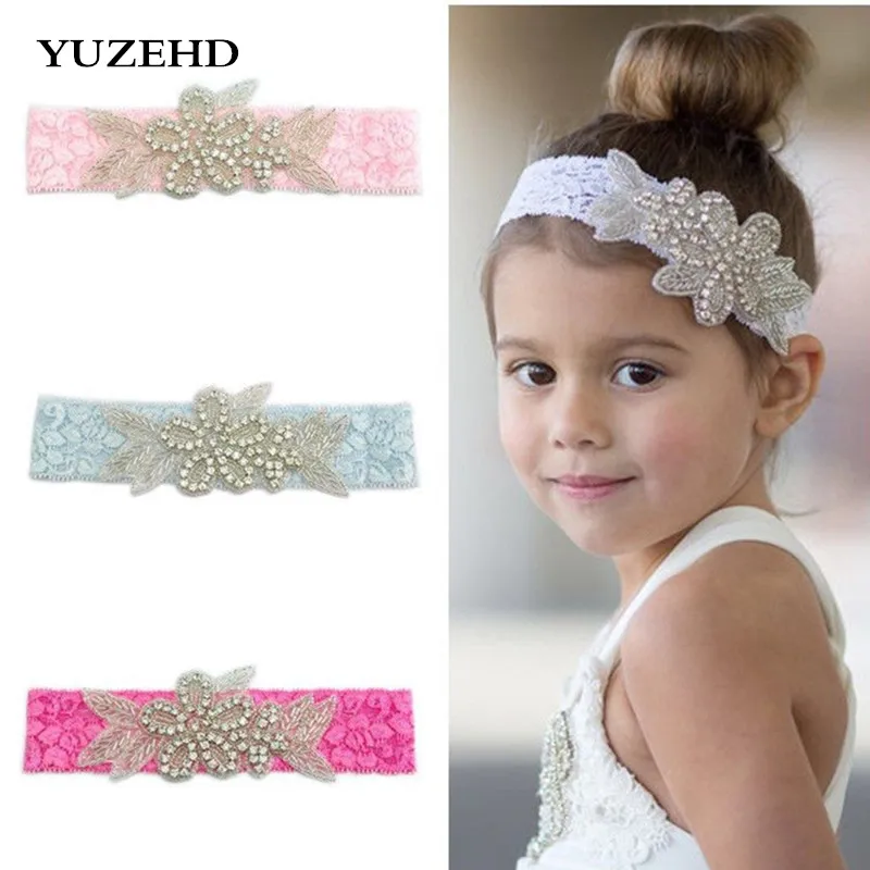 YUZEHD Модный жемчужный цветочный ободок Стразы повязка на голову свадебная