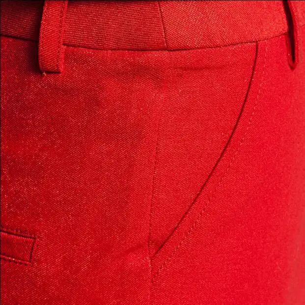 2019 spring and autumn new red high waist female women girls plus size brand Straight pants trousers clothing clothes | Женская одежда