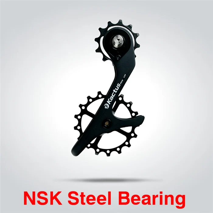 NSK Steel Bearing 17T керамический подшипник из углеродного волокна переключатель передач колесо заднего направляющая переключателя скоростей колесо для SHIMANO 9100/9150/R8000/R8050 - Color: NSK Steel Bearing