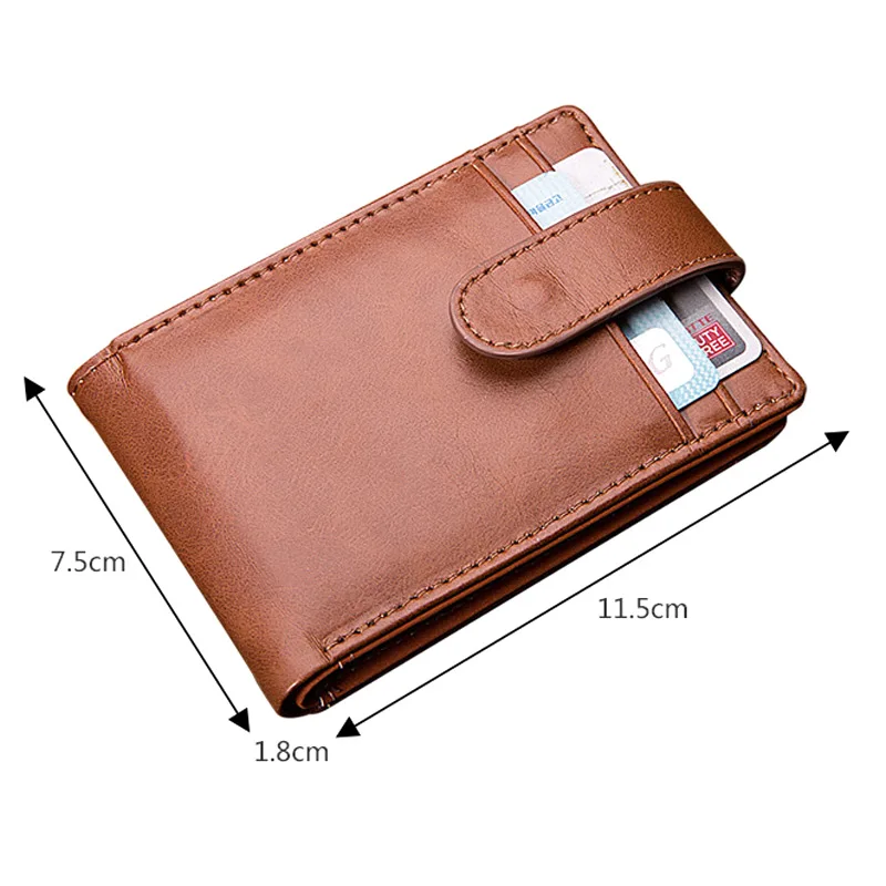 

Hot Selling 1 Pcs Men Wallet Purse Short Design PU Leather Casual Vintage for Coin Money Cards -B5