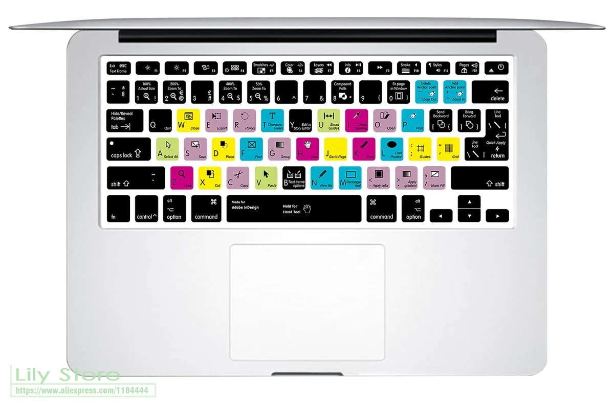 Чехол для клавиатуры Ableton Live InDesign Serato DJ OSX Dreamweaver с горячими клавишами резиновый