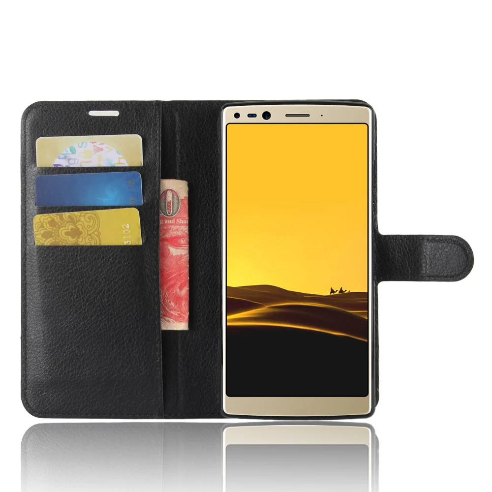 Роскошные Флип кожаный чехол Для Doogee Mix 2 крышка кошелек сумка подставку с