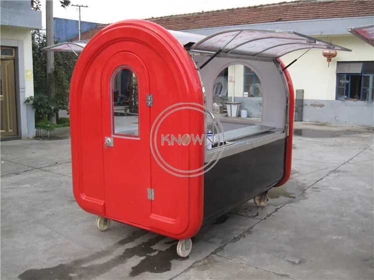 4 Wheels Mobile Ice Cream Food Cart 2m long Street Fast Vending Trailer Hot Dog Coffee Snack Truck | Бытовая техника